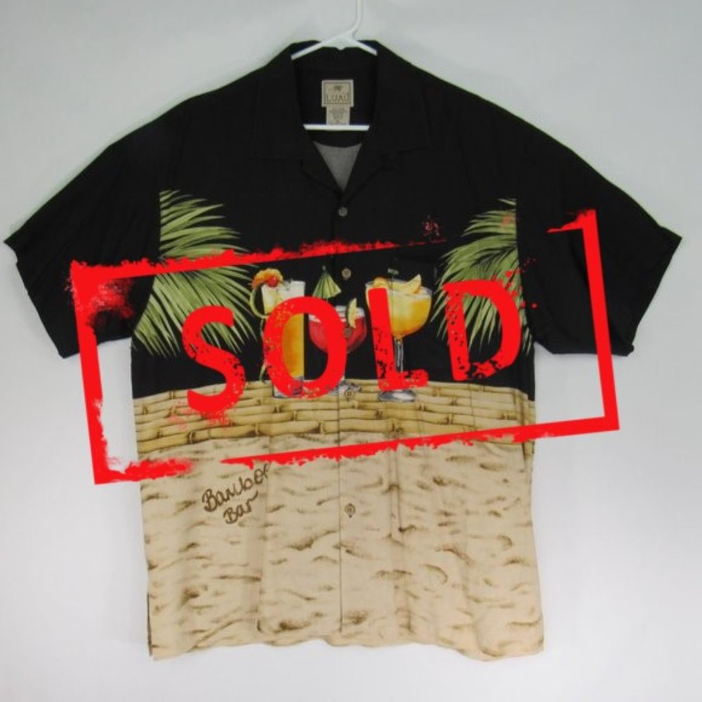 Luau Hawaiian Shirt Tropical Drinks Men’s Size XL - Picture 1 of 9